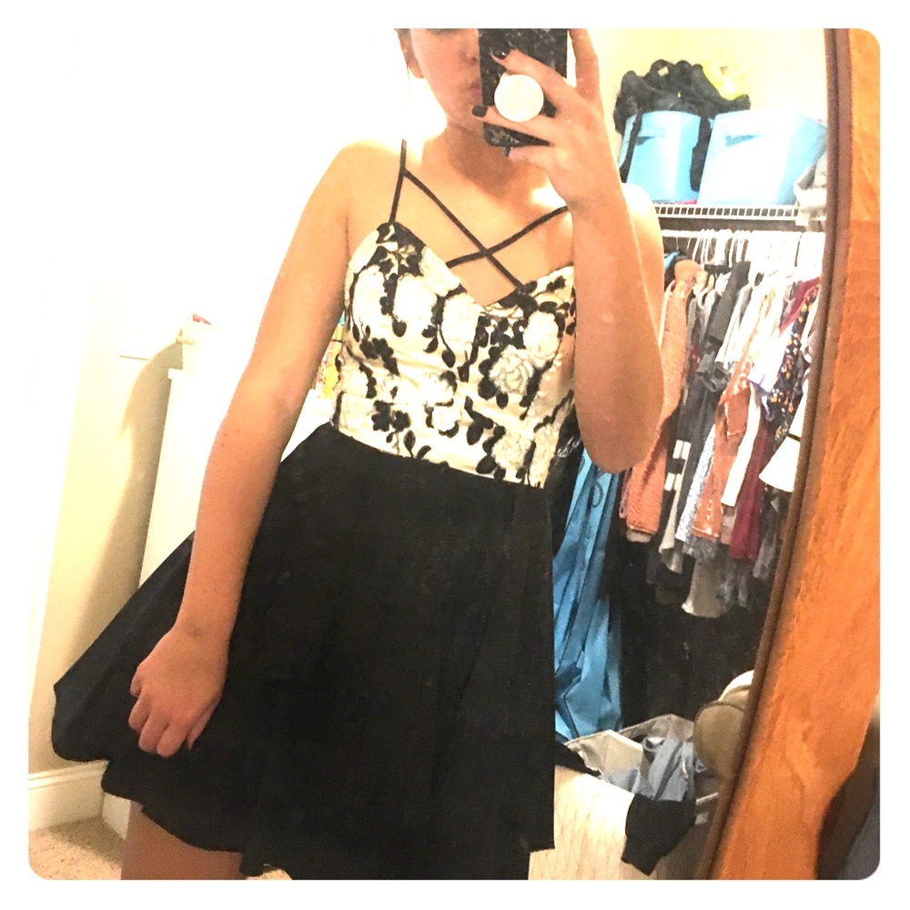 short dress, semi formal with gold glitter top